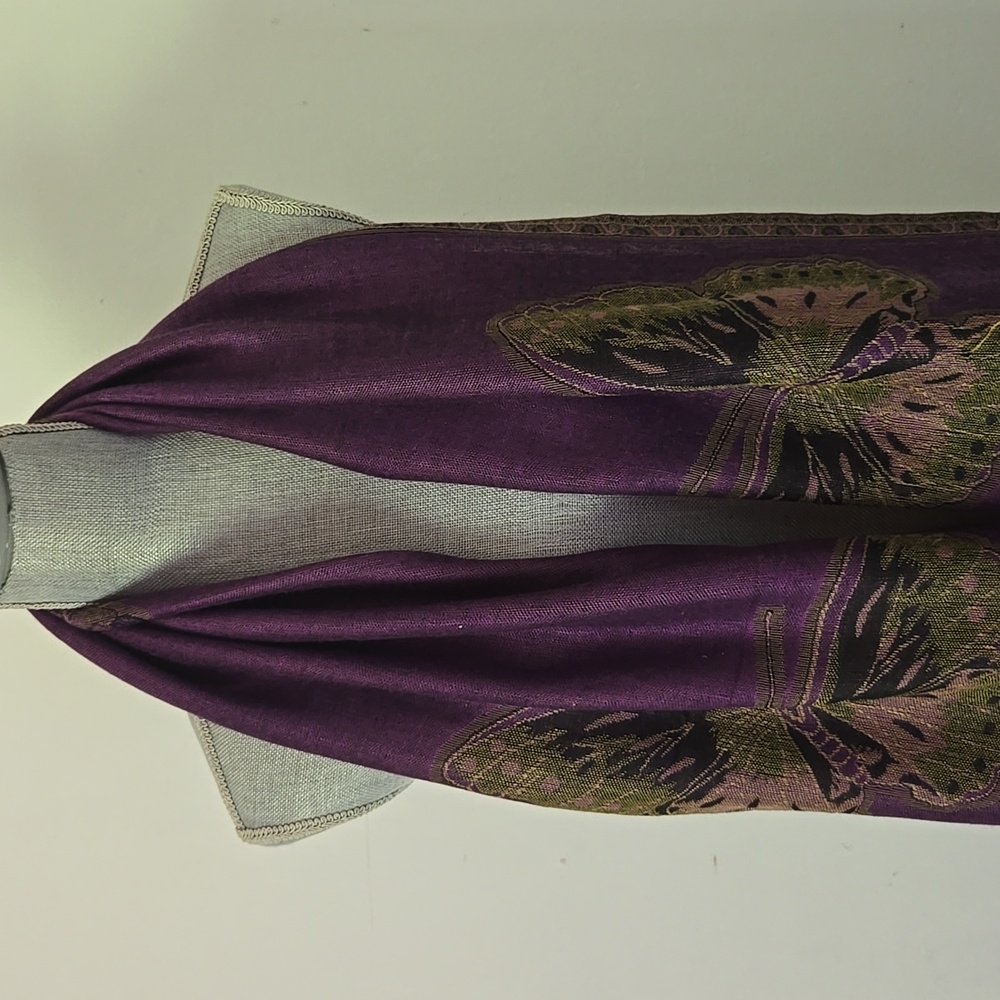 VINTAGE Butterfly Print Shawl Scarf